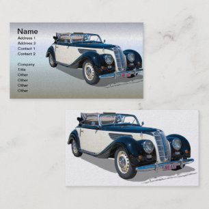 Vintages Cabrio Visitenkarte