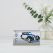 Vintages Cabrio Visitenkarte (Stehend Vorderseite)