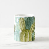 Vintages Cacti blühendes Wasserfarbmuster Kaffeetasse (Mittel)