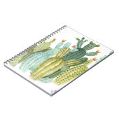 Vintages Cacti blühendes Wasserfarbmuster Notizblock (Linke Seite)