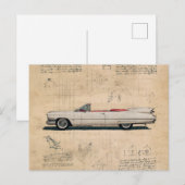 Vintages Cadillac Car Postkarte (Vorne/Hinten)