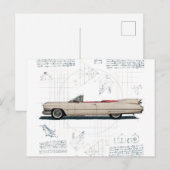 Vintages Cadillac Car Postkarte (Vorne/Hinten)