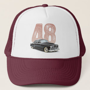 Vintages Cadillac-Coupé 1948: Schwarzes Truckerkappe