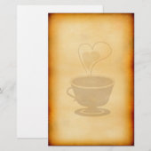 Vintages Café Briefpapier (Vorne/Hinten)