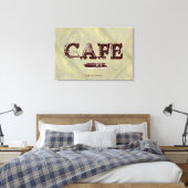 Vintages Café Küche Canvas Print - Metallic Tile Leinwanddruck (Insitu (Schlafzimmer))