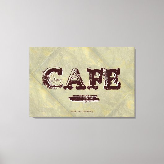 Vintages Café Küche Canvas Print - Metallic Tile Leinwanddruck (Vorderseite)