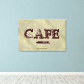 Vintages Café Küche Canvas Print - Metallic Tile Leinwanddruck (Insitu (Holzboden))