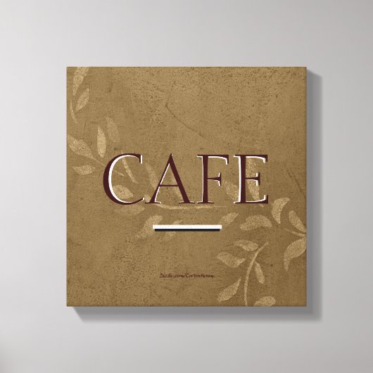 Vintages Café Küche Leinwand Kunst, Dichtung und M (Vorderseite)