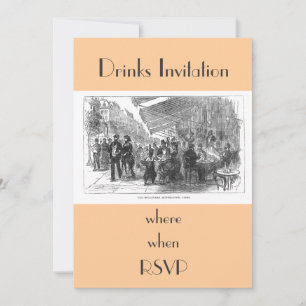 Vintages Café Montmartre Party Einladung