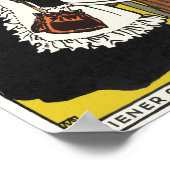 Vintages Café-Werbeplakat Poster (Ecke)