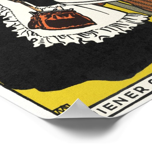 Vintages Café-Werbeplakat Poster (Ecke)