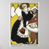 Vintages Café-Werbeplakat Poster (Vorne)