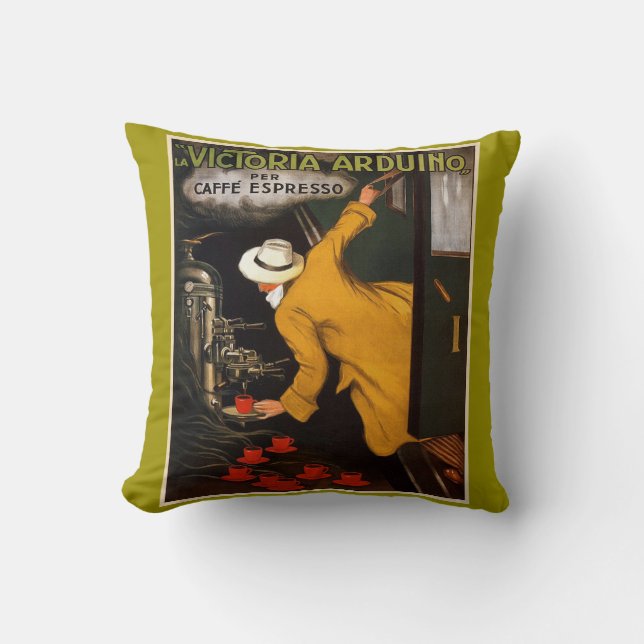Vintages Caffe Espresso und Kissen (Vorderseite)
