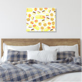 Vintages Cakes-Muster Leinwanddruck (Insitu (Schlafzimmer))