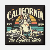 Vintages California Girl Magnet (Vorne)