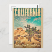 Vintages California Joshua Tree Travel Postkarten (Vorne/Hinten)