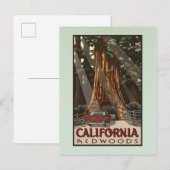 Vintages California Redwoods Travel Postkarte (Vorne/Hinten)