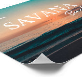 Vintages California Sunset Beach Poster (Ecke)