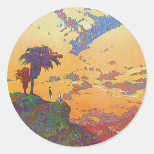 Vintages California Travel Classic Round Sticker