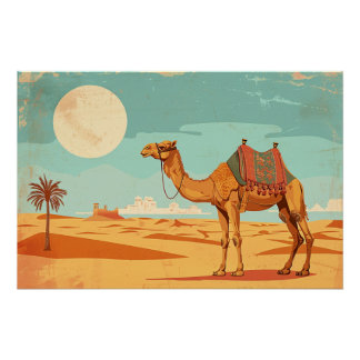 Vintages Camel-Poster-Dekoupage-Poster Poster