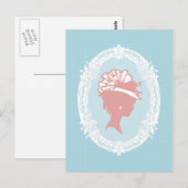 Vintages Cameo Postkarte (Vorne/Hinten)