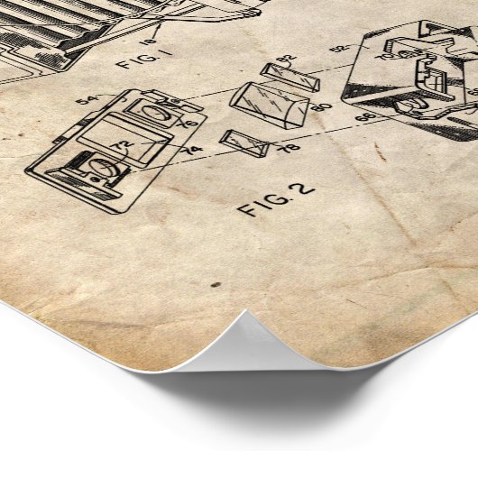 Vintages Camera-Patent Poster (Ecke)