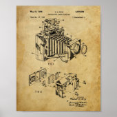 Vintages Camera-Patent-Poster Poster (Vorne)
