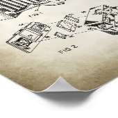 Vintages Camera-Patent Poster Vintages Papier (Ecke)