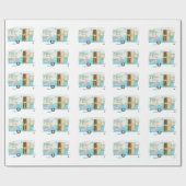 Vintages Camper-Anhänger-Wrapper Geschenkpapier (Flach)