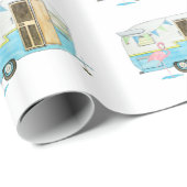 Vintages Camper-Anhänger-Wrapper Geschenkpapier (Rolleneckpunkt)
