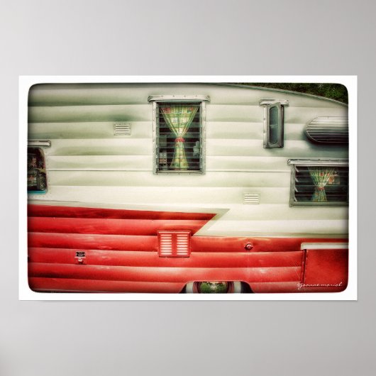 Vintages Camper-Poster Poster (Vorne)