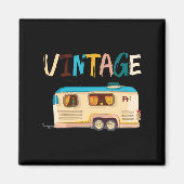 Vintages Camper Trailer RV Camping Magnet (Vorne)