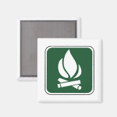 Vintages Campfire-Zeichen Magnet (Vorderseite/Rückseite)