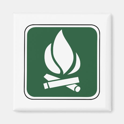 Vintages Campfire-Zeichen Magnet (Vorne)