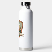 Vintages Camping Abzeichen Personalisiert Trinkflasche (links)