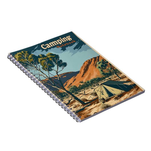 Vintages Camping Australien Notizblock (Rechte Seite)