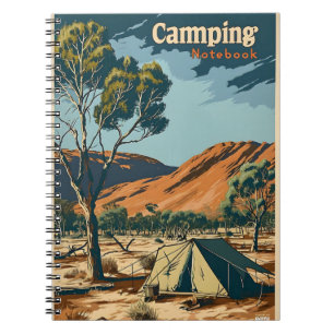 Vintages Camping Australien Notizblock