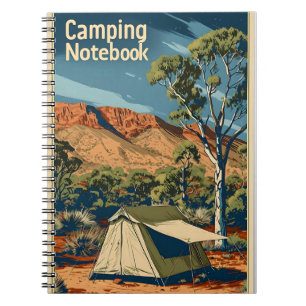 Vintages Camping Australien Notizblock