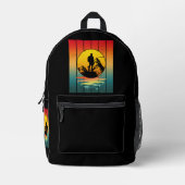 VINTAGES CAMPING BEDRUCKTER RUCKSACK (Vorderseite)