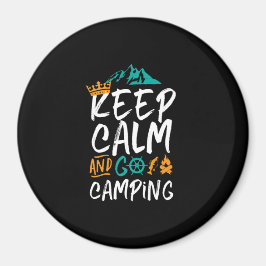 Vintages Camping Behalte Ruhe und gehen Camping Au Magnet