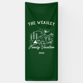 Vintages Camping Familienurlaub Banner