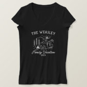 Vintages Camping Familienurlaub T - Shirt (Design vorne)