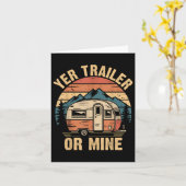 Vintages Camping Funny Camper Anhänger oder Mine Karte (Gelbe Blume)