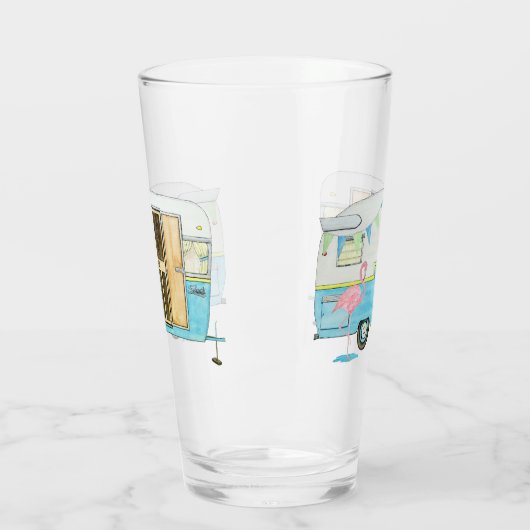 Vintages Camping Glas (Links)