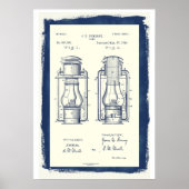 Vintages Camping Lantern-Patent Poster (Vorne)