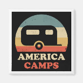 Vintages Camping Magnet (Vorne)