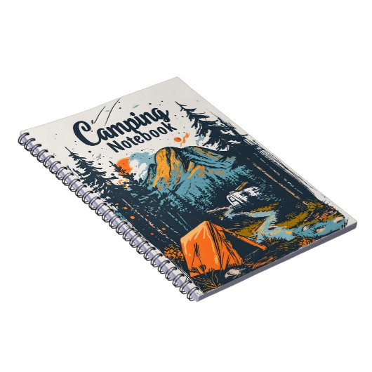 Vintages Camping Notizblock (Rechte Seite)