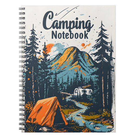 Vintages Camping Notizblock (Vorderseite)