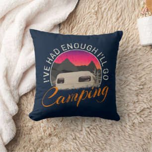 Vintages Camping- oder Motorhaubendesign für den U Kissen