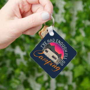 Vintages Camping- oder Motorhaubendesign für den U Schlüsselanhänger